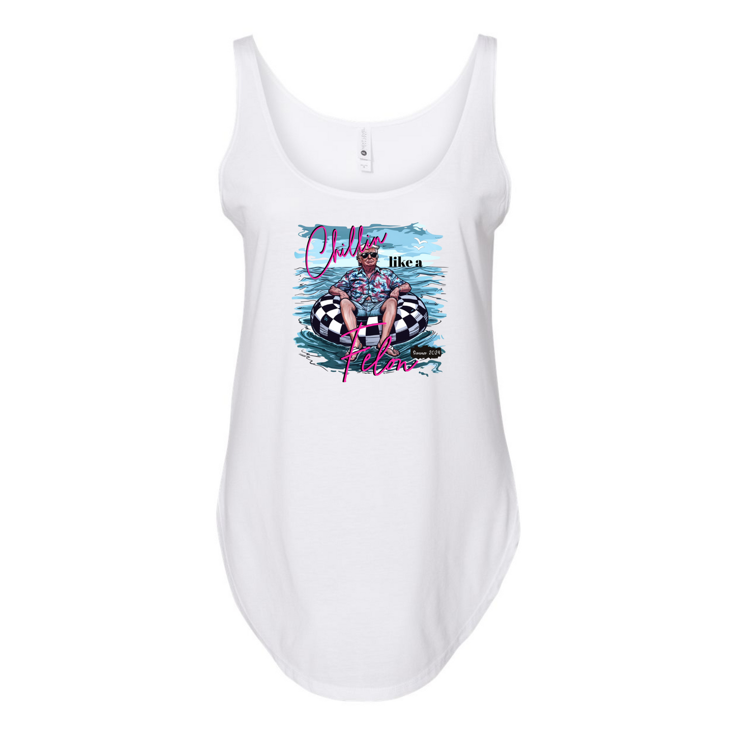 Chillin Like a Felon Ladies Festival Tank, Trump Tank, Trump 2024