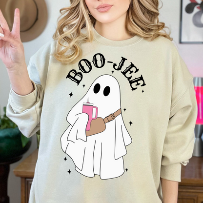 Boo Jee Sweatshirt, Halloween Ghost Sweatshirt, Boo Sweatshirt, Spooky Ghost Crewneck, Spooky Season Ghost Sweater, Spooky Vibes Sweatshirt, Handmade