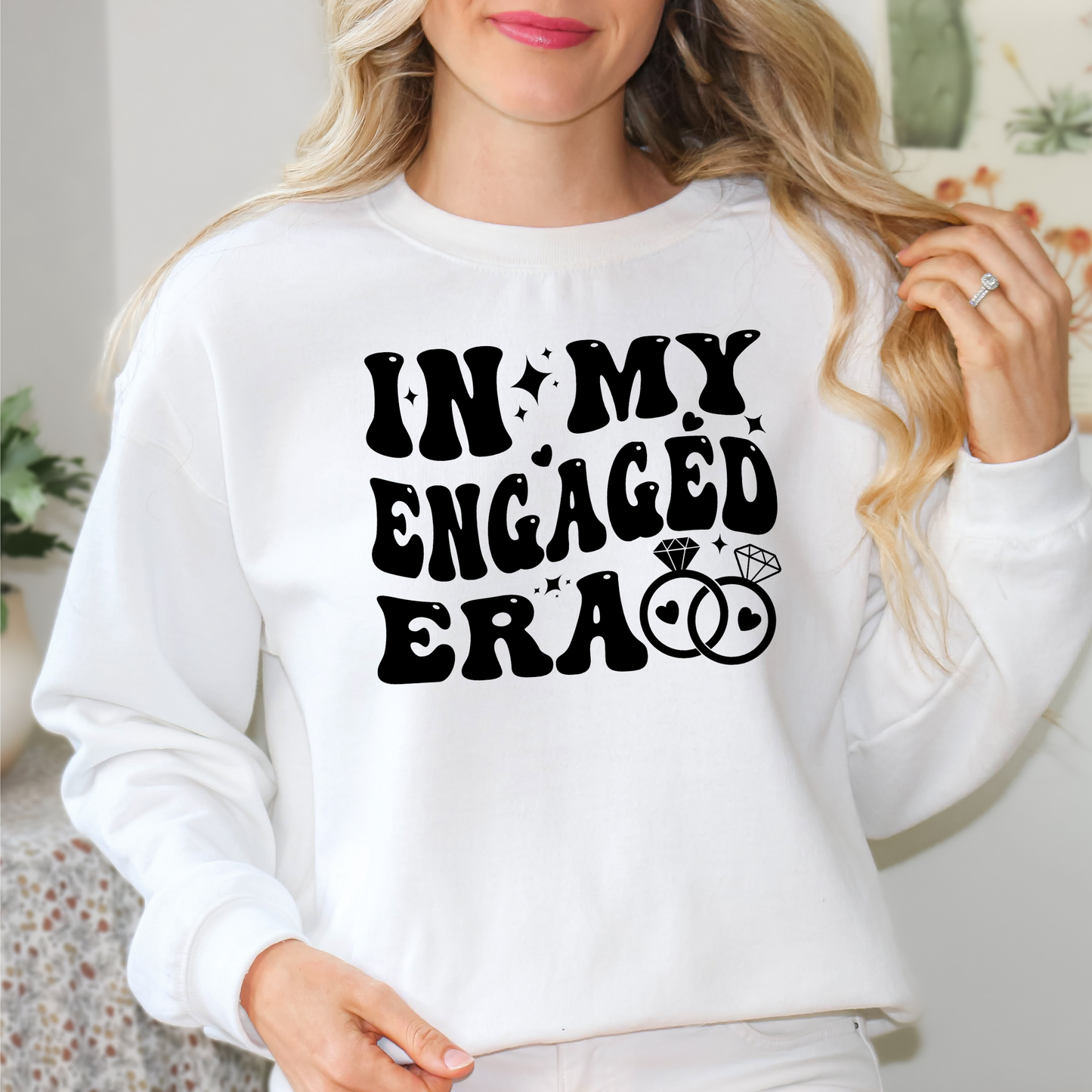 In My Engaged Era, Valentine Gift, Engaged Era Sweatshirt, Personalized Era Sweatshirt, Personalized Bride Gift