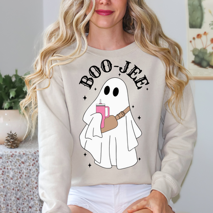 Boo Jee Sweatshirt, Halloween Ghost Sweatshirt, Boo Sweatshirt, Spooky Ghost Crewneck, Spooky Season Ghost Sweater, Spooky Vibes Sweatshirt, Handmade