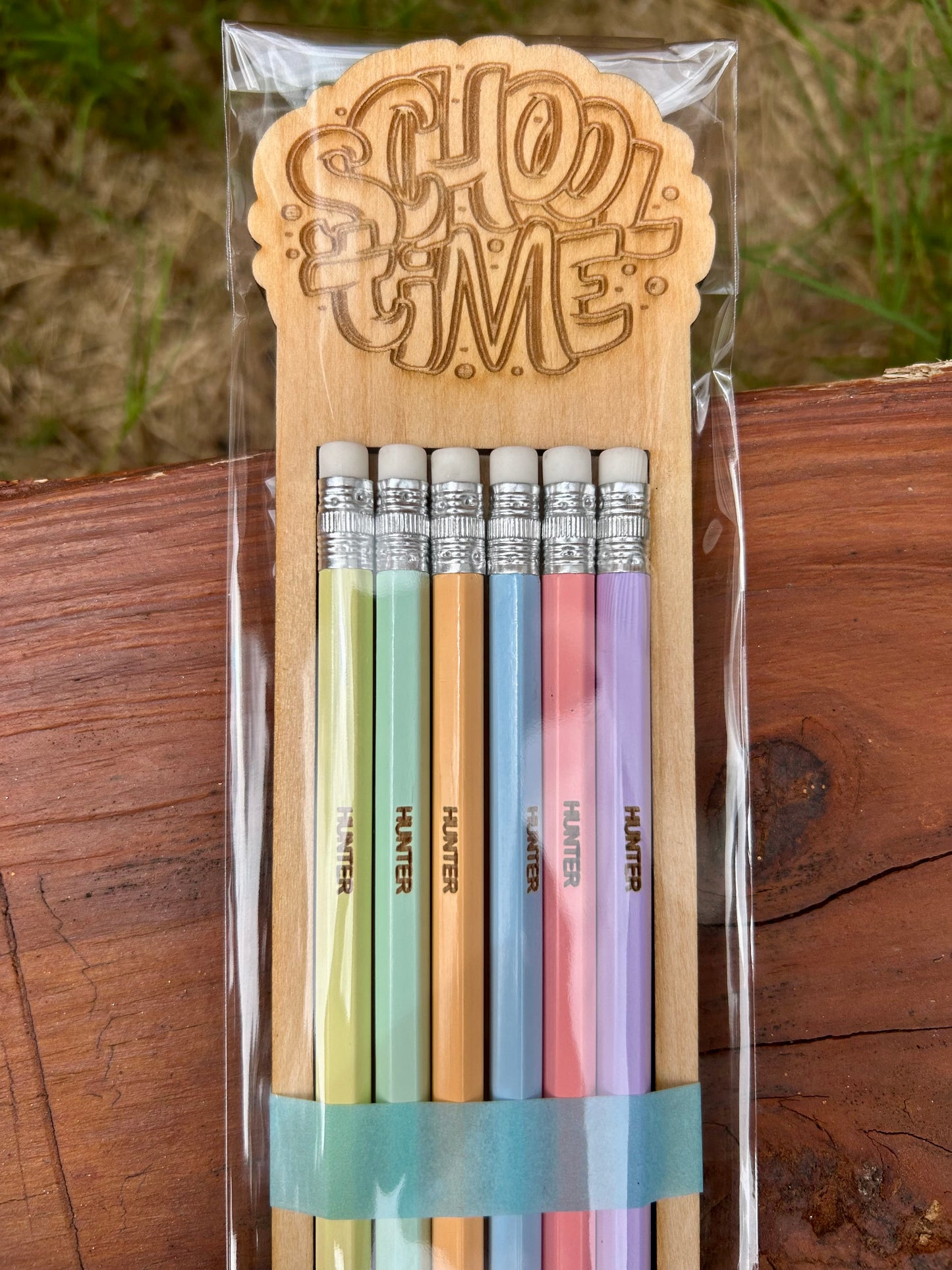 Custom Engraved Pencils, Back To School, Pack of 6, Engrave your name, school gift, school supplies