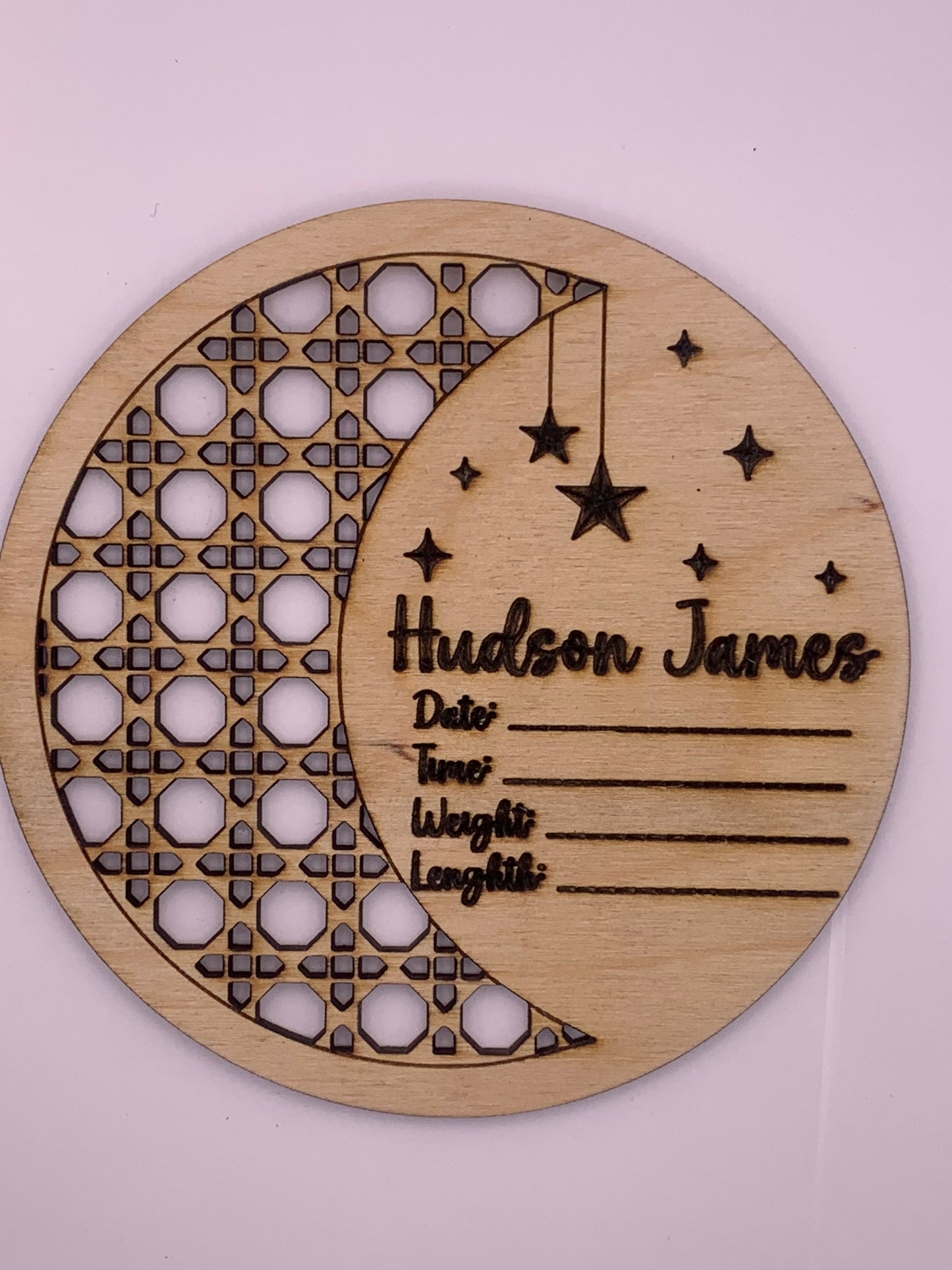 Baby Monthly Milestone Marker Discs with Personalization, Engraved Wood Monthly Milestone Markers