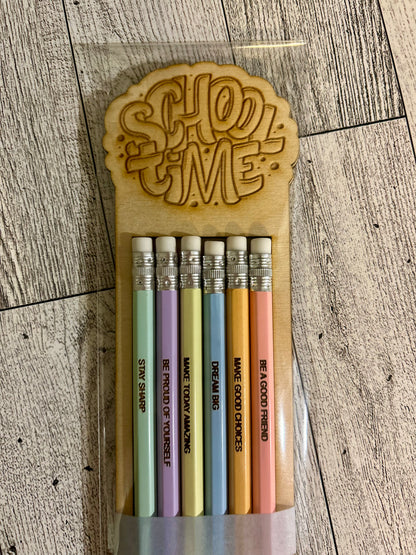 Custom Engraved Pencils, Back To School, Pack of 6, Engrave your name, school gift, school supplies