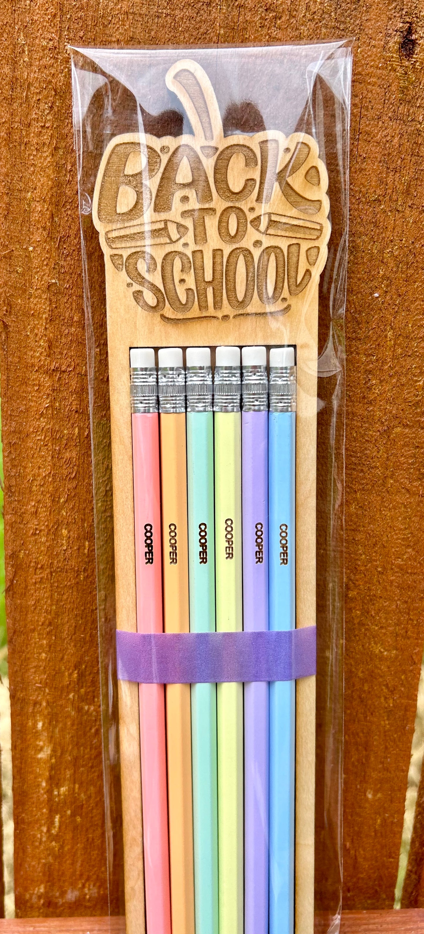 Custom Engraved Pencils, Back To School, Pack of 6, Engrave your name, school gift, school supplies