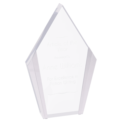 Diamond Acrylic Trophy Engraved