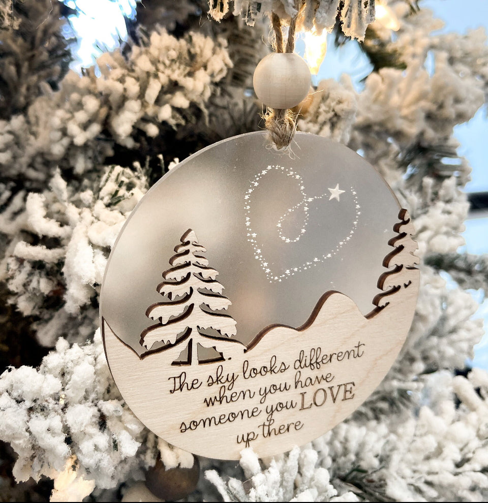 The Sky Looks Different Ornament, Memorial Ornament The Sky Looks Different Memorial Christmas Ornament, In Loving Memory Gift