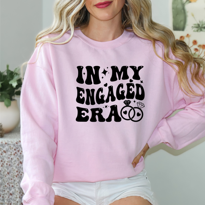 In My Engaged Era, Valentine Gift, Engaged Era Sweatshirt, Personalized Era Sweatshirt, Personalized Bride Gift