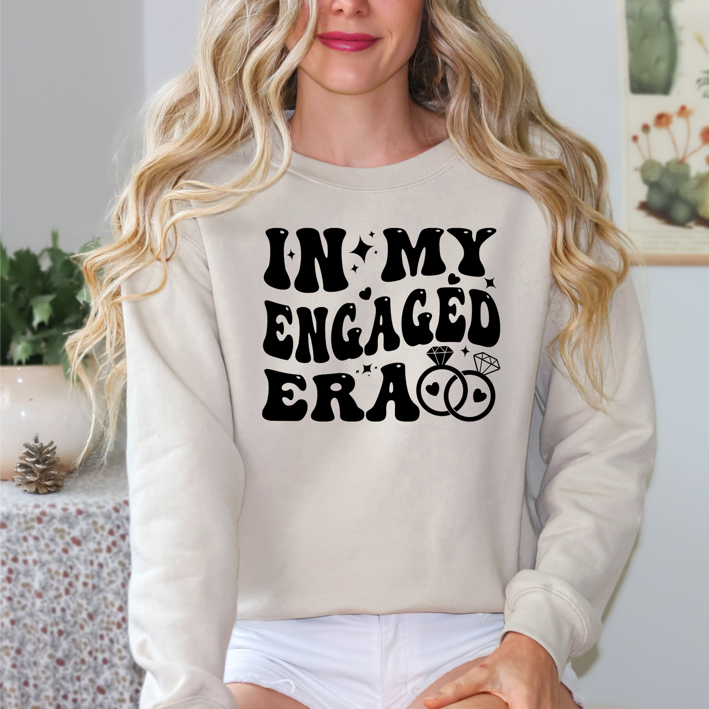 In My Engaged Era, Valentine Gift, Engaged Era Sweatshirt, Personalized Era Sweatshirt, Personalized Bride Gift