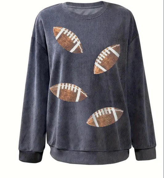 🏈Softest Sequin Football Cozy Shirts