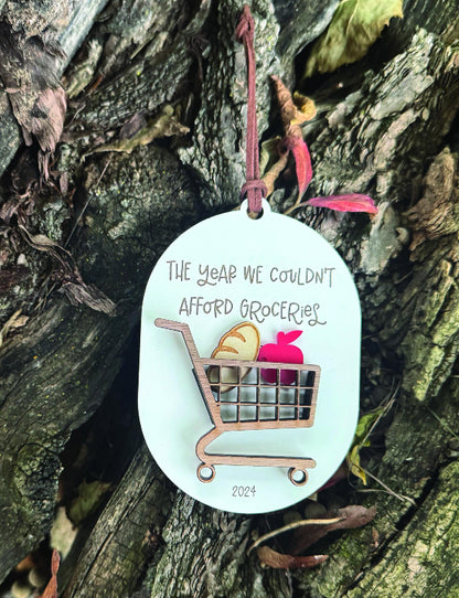 The Year We Couldn’t Afford Groceries Ornament. 2024 Keepsake Ornament.