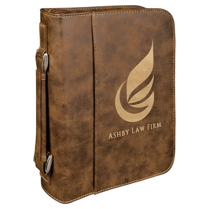 Leatherette Book/Bible Cover with Handle & Zipper