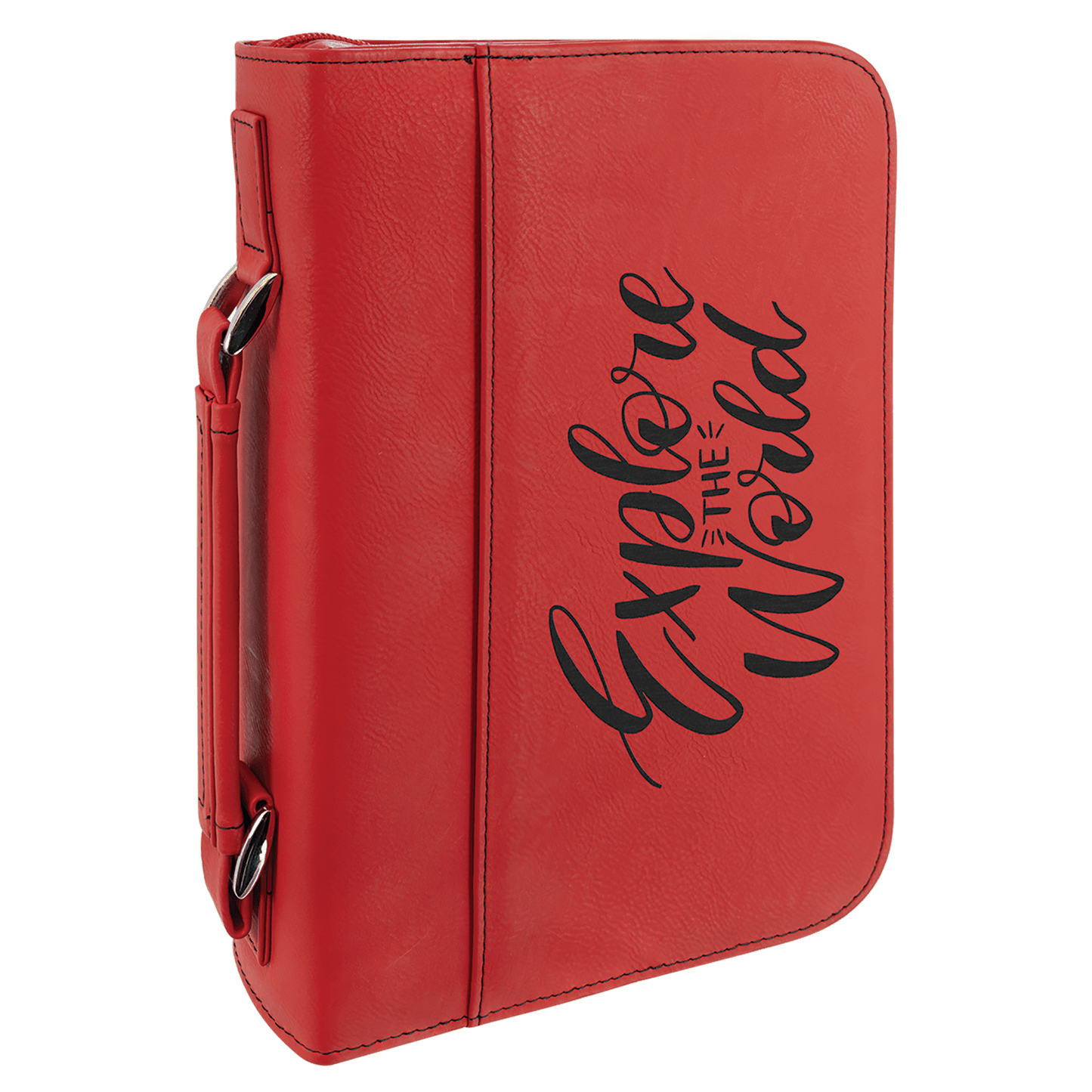 Leatherette Book/Bible Cover with Handle & Zipper