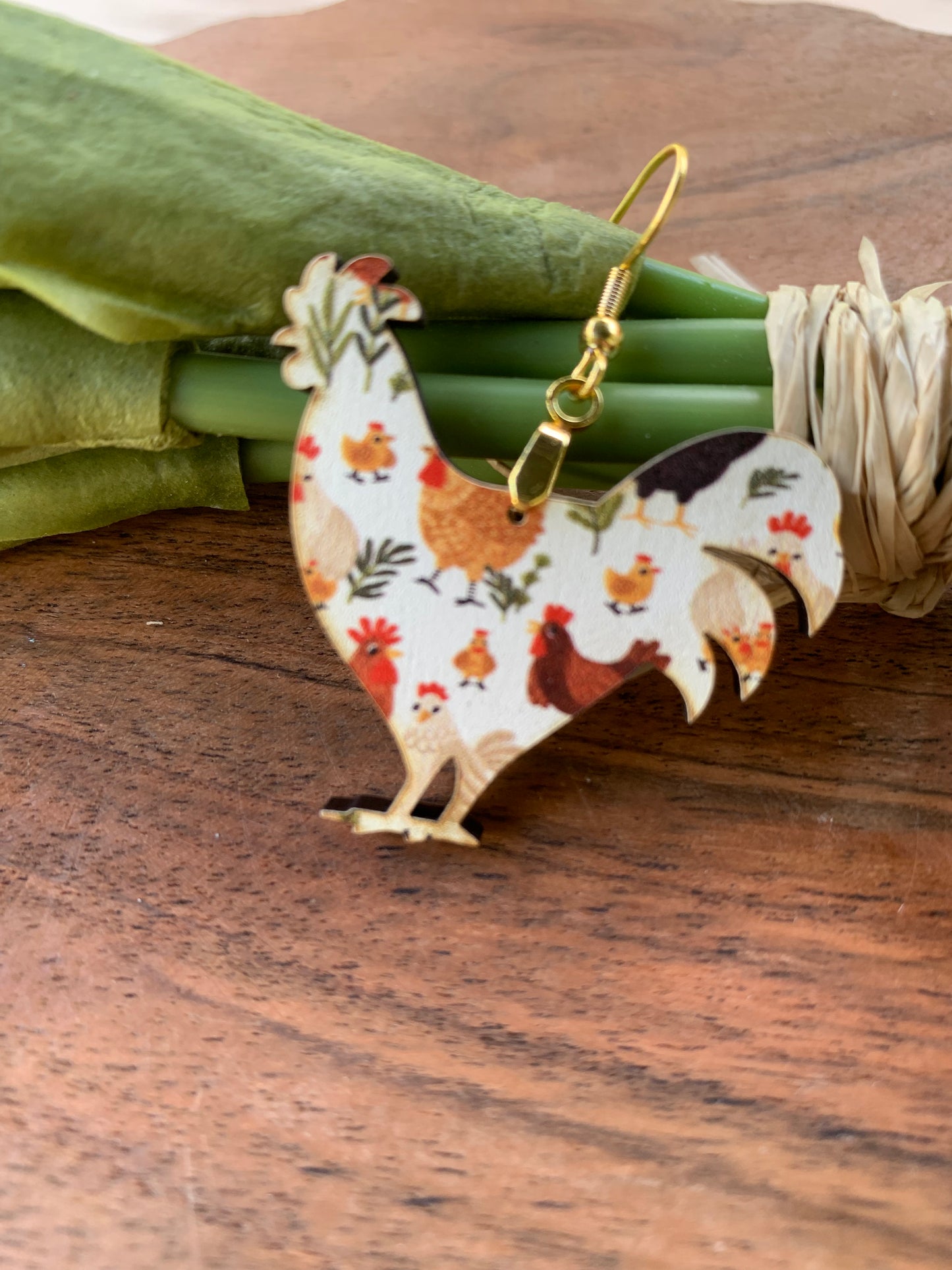 Chicken Earrings-Cute Animal Earrings-Chicken Lover Earrings