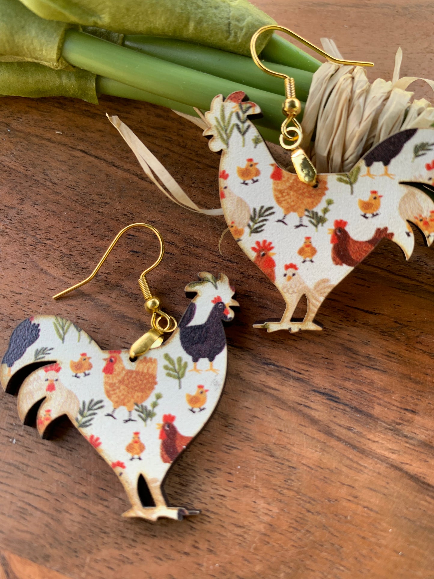 Chicken Earrings-Cute Animal Earrings-Chicken Lover Earrings